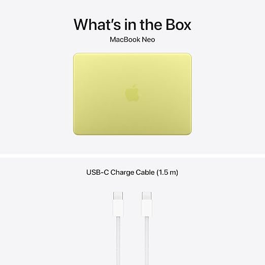 Apple MacBook Neo 13-inch Laptop with A18 Pro chip: Built for AI and Apple Intelligence, Liquid Retina Display, 8GB Unified Memory, 256GB SSD Storage, 1080p FaceTime HD Camera /  Citrus colour thumbnail 3