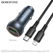 1B BOROFONE BZ32 PD30W Car Charger Set With USB C To Lightning Cable 1C BOROFONE BZ32 PD30W Car Charger Set With USB C To Lightning Cable Click to enlarge 1A BOROFONE BZ32 PD30W Car Charger Set With USB C To Lightning Cable 1B BOROFONE BZ32 PD30W Car Charger Set With USB C To Lightning Cable 1C BOROFONE BZ32 PD30W Car Charger Set With USB C To Lightning Cable BOROFONE BZ32 PD30W Car Charger Set With USB-C To Lightning Cable