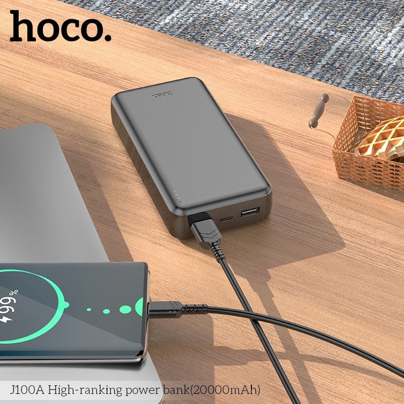 Hoco J100A High-Ranking Power Bank(20000mAh) Black thumbnail 3