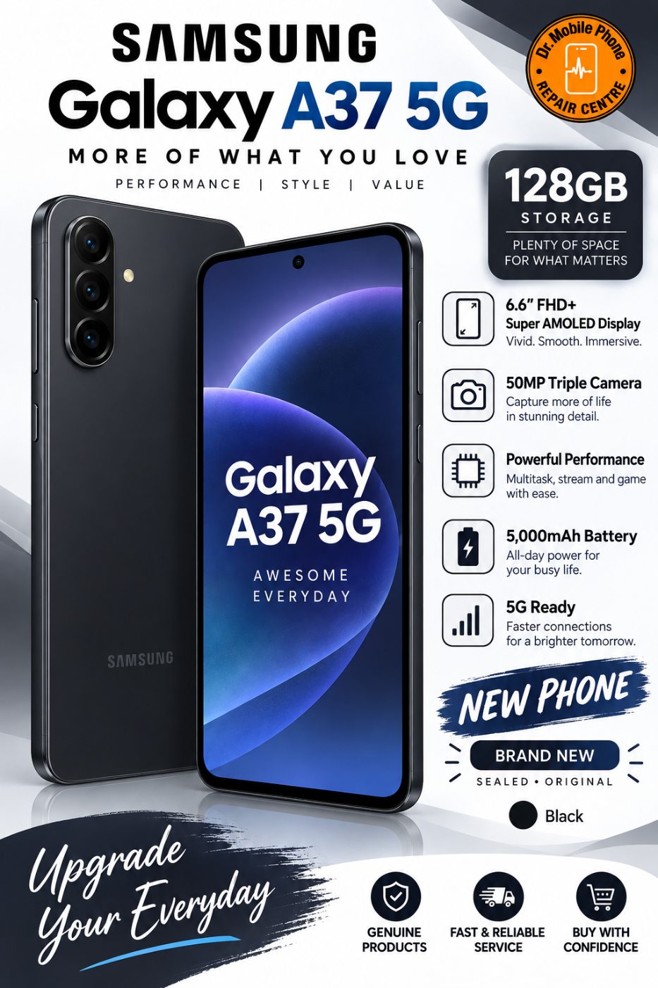 Samsung Galaxy A37 5G – 128GB – Black