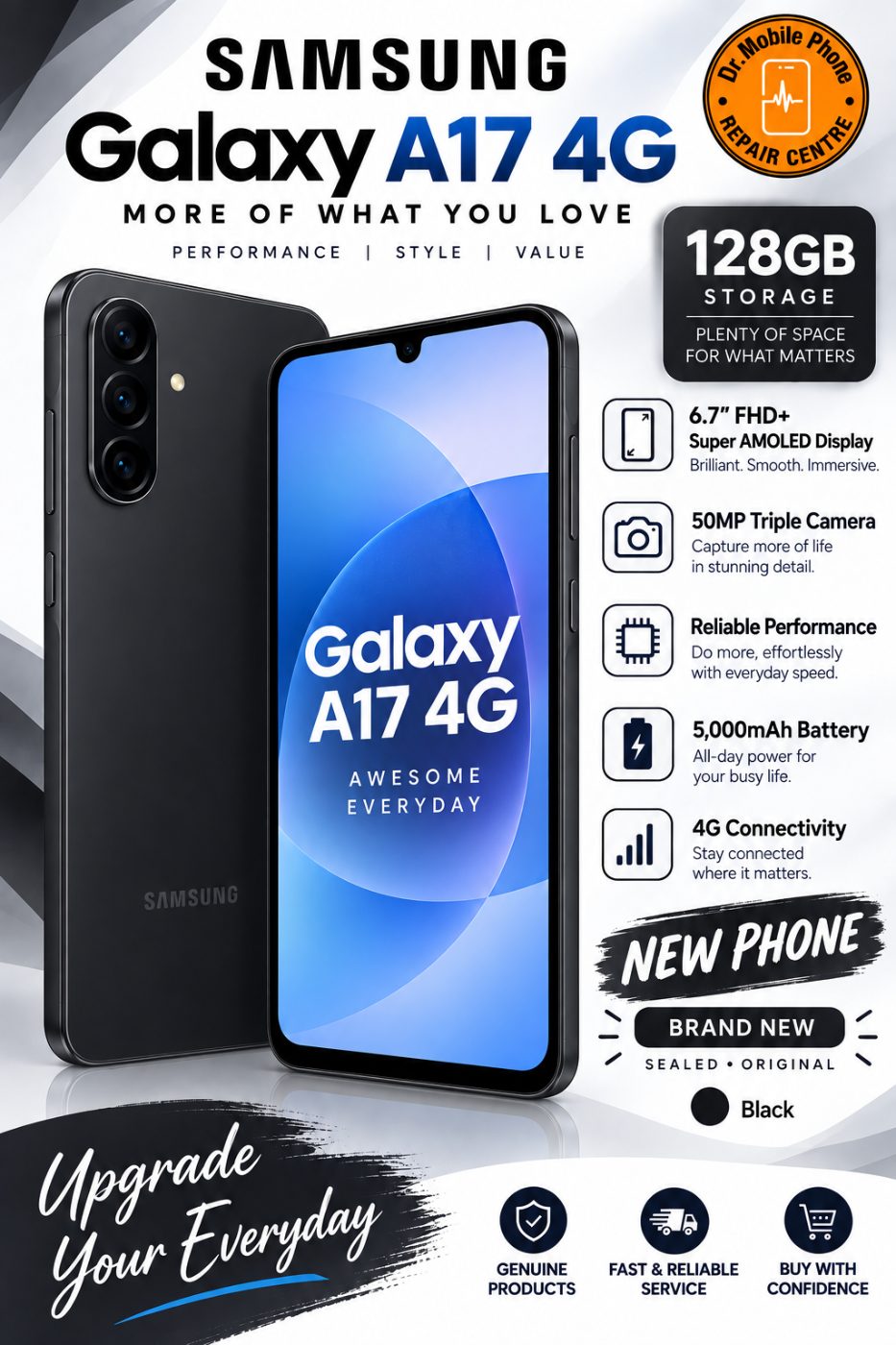 Samsung Galaxy A17 4G – 128GB – Black