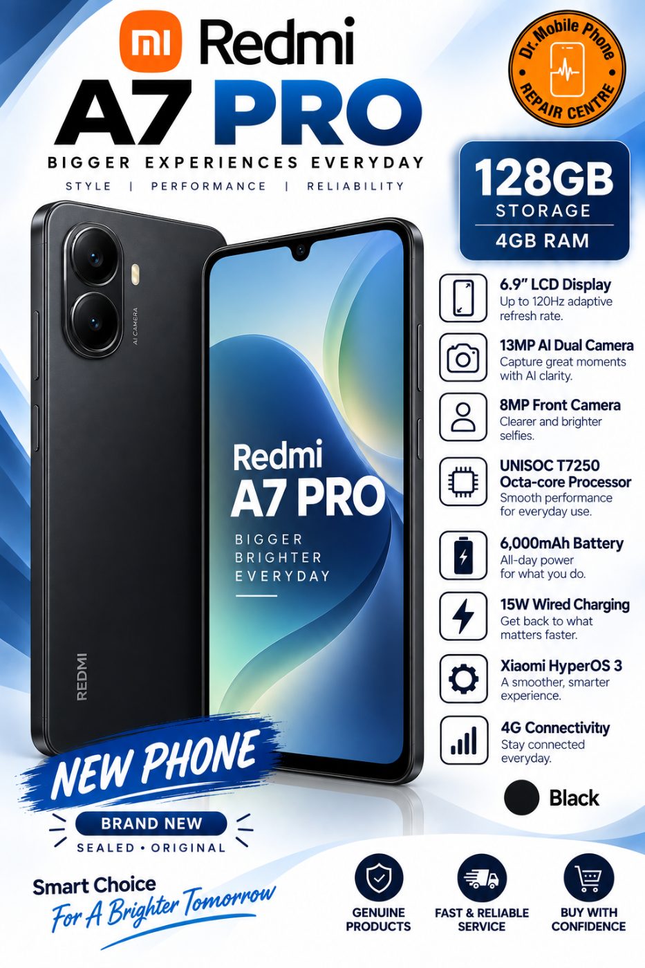 Redmi A7 Pro – 128GB – Black
