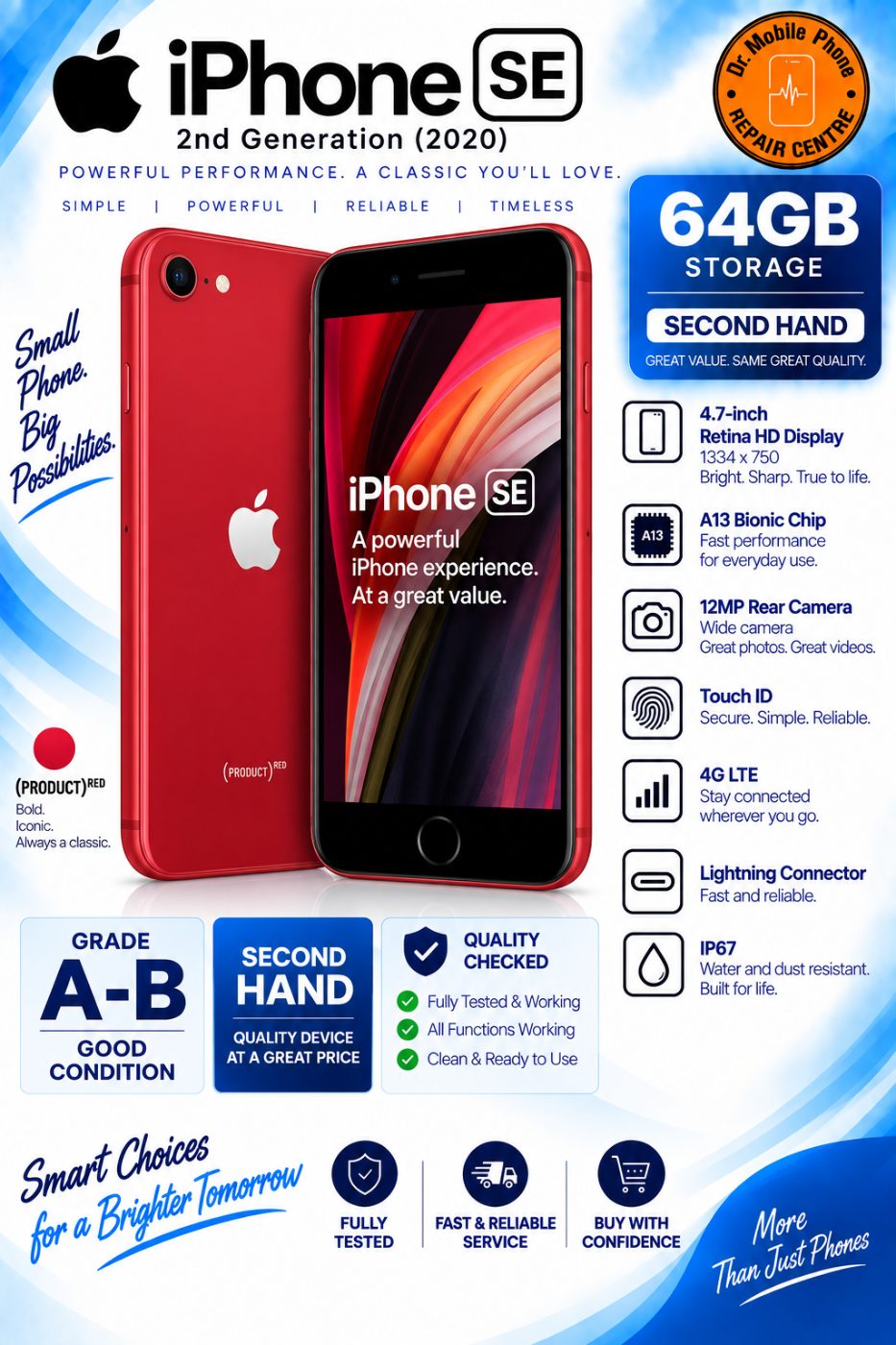 iPhone SE (2nd Generation, 2020) 64GB – Product (RED) | Pre-Owned