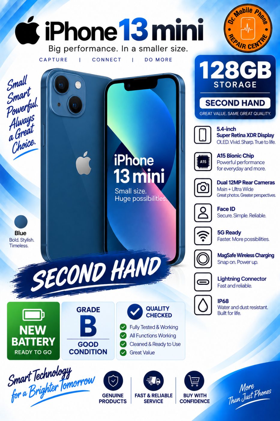 iPhone 13 mini 128GB – Blue | Pre-Owned
